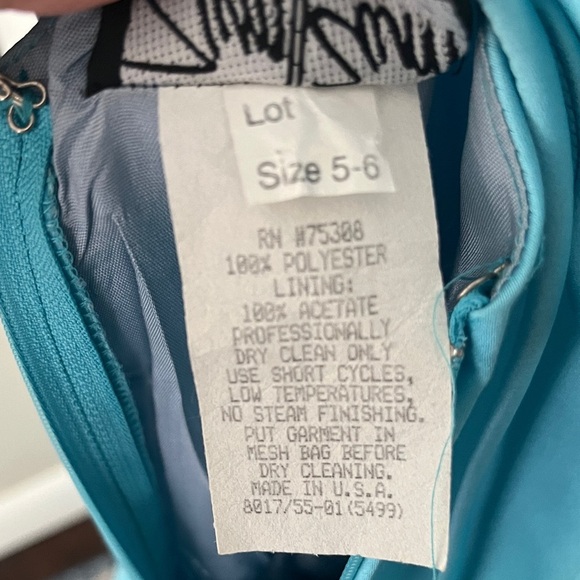 Zum Zum by Niki Livas Blue tie back rhinestone gown, bridesmaid prom Dress Sz 6 - Picture 11 of 11